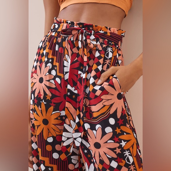 Farm Rio Daisy Wide-Leg Pants size small - Picture 4 of 9